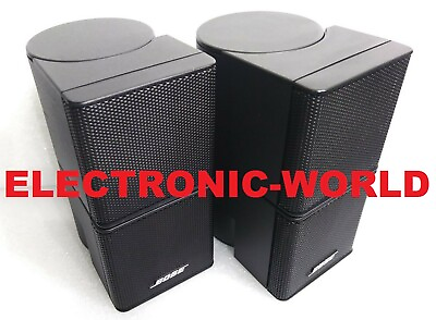 #ad MINT Pair of BOSE Jewel Double Cube Black Speakers Lifestyle Acoustimass Cubes $149.99