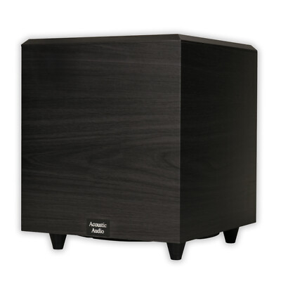 #ad Acoustic Audio PSW10 Home Theater Powered Subwoofer Black Down Firing Sub $134.88