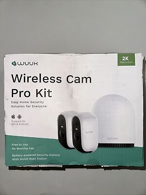 #ad WUUK 2K Security Camera Wireless Outdoor System 2 Cams Kit Brand New $179.99