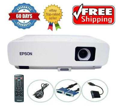 #ad 2600 ANSI 3LCD Projector HD 1080 for School College Church Usage w Remote bundle $121.00