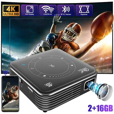 #ad DLP Lumens Android 3D 216GB 1080P Home Theater Projector 4K WIFI Wireless USA $239.99