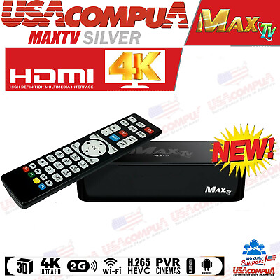 #ad MAX TV SILVER MAXTV 2.4GHZ 4K ULTRA HD BOXANDROID 7.1 TVBox 2GB 8GB $96.99
