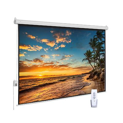 #ad Auto Motorized Projector Screen 100 inch 16:9 HD Diagonal with Remote Control... $193.78