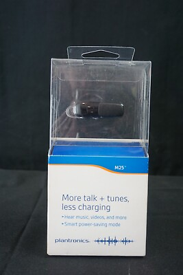 #ad Plantronics M25 Bluetooth Headset Black Power Saving Modes 5 Month Charge NEW $69.95