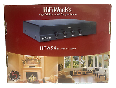 #ad HiFi Works HFWS4 Speaker Selector Hi Fidelity Sound For Home Theater NEW $18.98