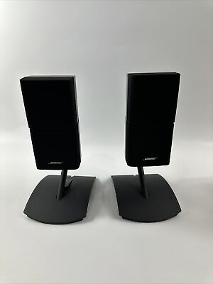 #ad Pair Of Bose Double Cube Speakers Acoustimass Lifestyle W Stands $54.95