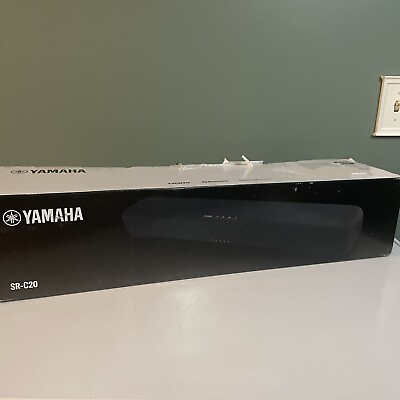 #ad YAMAHA SR C20A Compact Sound Bar with Built in Subwoofer and Bluetooth Box Wear $159.97