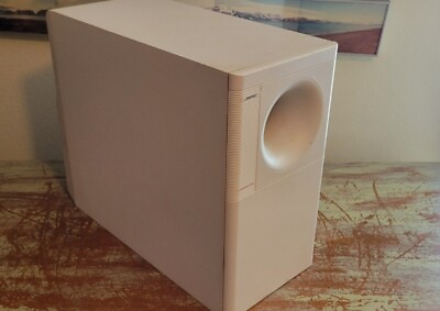 #ad Bose Cube Speaker White Acoustimass 6 passive subwoofer tested $65.00