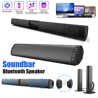 #ad Surround Sound Bar Speaker System Wireless BT Subwoofer TV Home Theater amp; Remote $32.39