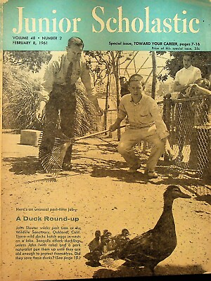 #ad Junior Scholastic Magazine February 8 1961 Chip Martin College Reporter Computer $20.24