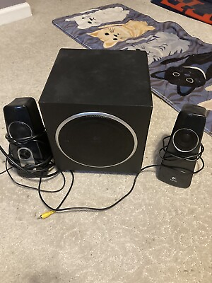 #ad Logitech Z523 Speaker System with Subwoofer Black Used Good Condition $65.00