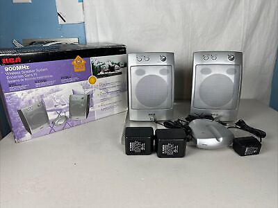 #ad RCA 900 MHz Stereo Wireless Speaker System Model WSP155 TESTED amp; WORKS $85.00