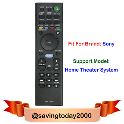 #ad RMT AH111U Replace Remote Control fit for Sony Soundbar Home Theater System $7.89