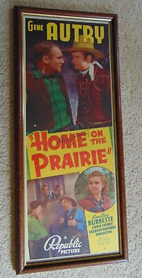 #ad Original 1939 Home On The Prairie Gene Autry Signed Movie Poster Western Ciema $499.99