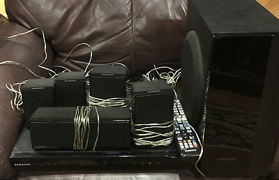 #ad SAMSUNG PS DW0 1 PSL022296 Surround Sound Speakers w Samsung receiver remote $49.99