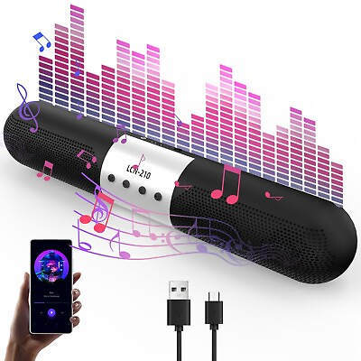 #ad Portable Stereo Wireless Speakers Bluetooth USB Rechargeable Built in Subwoofer $28.95