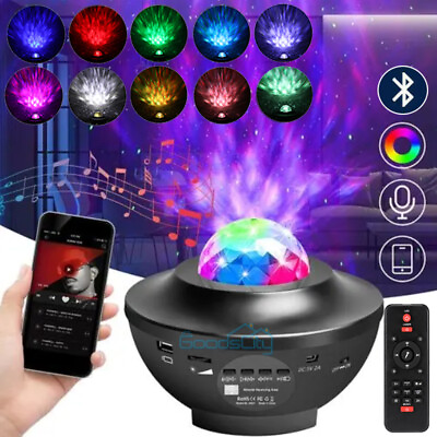 #ad Bluetooth Galaxy Projector Starry Sky Night Light Ocean Star Party Speaker Lamp $33.35