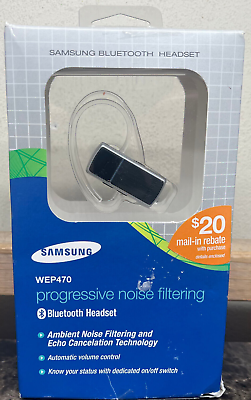 #ad Samsung Bluetooth Headset W Progressive Ambient Noise Filtering WEP470 NEW $46.74