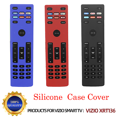 #ad Silicone Case Protective Cover for Vizio TV Remote XRT136 $7.79