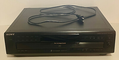 #ad SONY Compact Disc Player 5 CD Changer CDP CE215 Non Remote Stereo Vintage WORKS $64.95