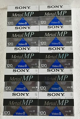#ad 10 Sony Metal MP Video 8 NTSC 120 P6 120MP New Cassette $109.97