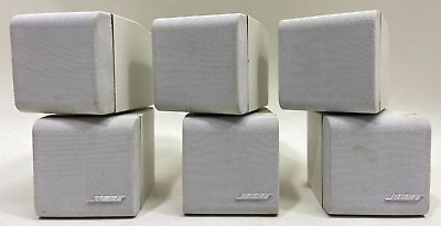 #ad Lot of 3 Bose Double Cube Speakers White Lifestyle Acoustimass $59.99