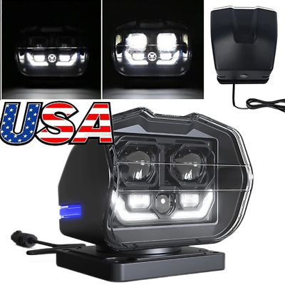 #ad Remote Control LED 60W Searchlight Rotating Wireless For Off Road Truck Yacht $183.33