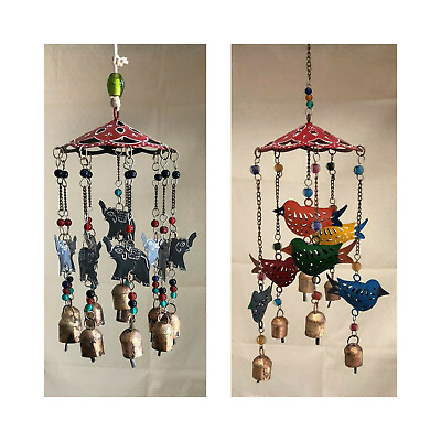 #ad Large Wind Chimes Outdoor Sound Rich Relaxing Tones 6 x 15 inches Red Green Blue $38.86