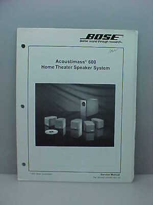 #ad Bose Acoustimass 600 Original Service Manual Free Shipping $21.00
