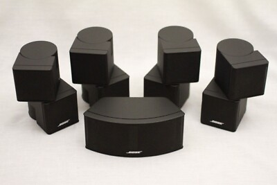 #ad 5x Bose Jewel Cube Speakers Black Incl. Center $258.47