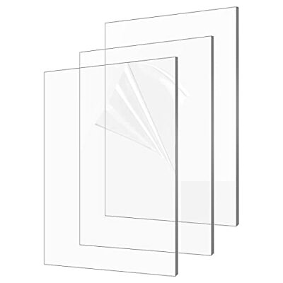 #ad Acrylic Sheet 11.81x23.62quot; 1 8 Inch Thick Clear Plexiglass Sheets for Craft S... $41.85