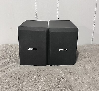 #ad SONY SURROUND SOUND SPEAKERS MODEL SS SR15 BLACK SET OF 2 Tested C $25.00