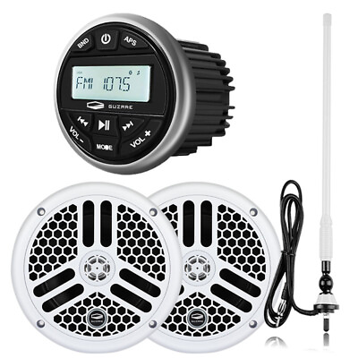 #ad #ad 6.5quot; 240W Marine Speakers System and Bluetooth Boat Radio and Waterproof Antenna $139.99