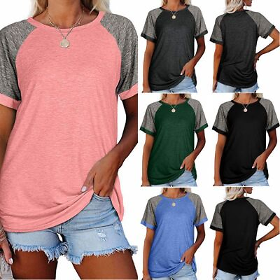 #ad #ad Women Short Sleeve Crew Neck Casual Blouse T Shirt Loose Tunic Tops Tee Summer $15.41