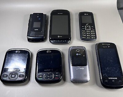 #ad Lot of 7 Various Cellphones Samsung LG etc. FOR PARTS ONLY $59.99