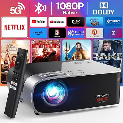 #ad Android TV Projector W Netflix FHD 10000 Lumens WiFi Bluetooth Home Projector $249.99