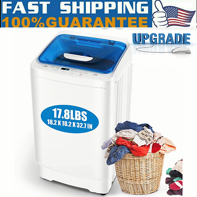 #ad Portable Washing Machines17.8Lbs Capacity Washer 2.3Cu.ft Washer Combo Home TOP $219.99