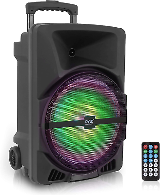 #ad 1200W Wireless Bluetooth Portable PA Speaker System Indoor Outdoor Flashing $244.17