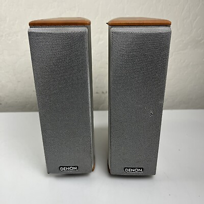 #ad Denon SC A3L Surround Speakers MCM Wood Metal $33.29
