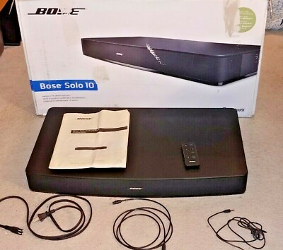 #ad Bose Solo 10 series II TV Sound System 740928 1120 with remote cable and manual $299.99