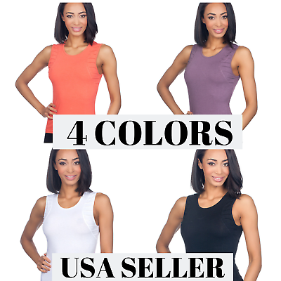 #ad Hering Women#x27;s Fitted Stretch Tee Sleeveless Tank Top Style 0149 $9.99