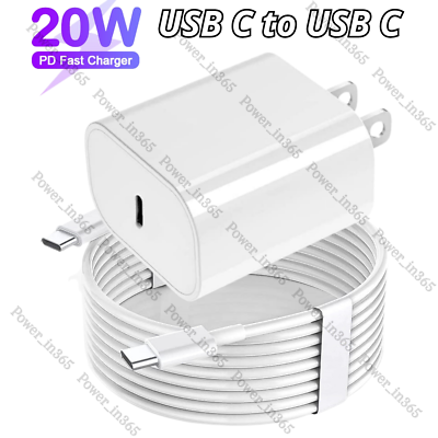 #ad For Android Samsung 20W Type C Fast Charger Adapter Block USB C Charging Cable $9.65