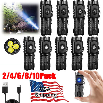 #ad Three Eyed Monster Mini Super Power Flashlight Camping Waterproof Rechargeable $32.29