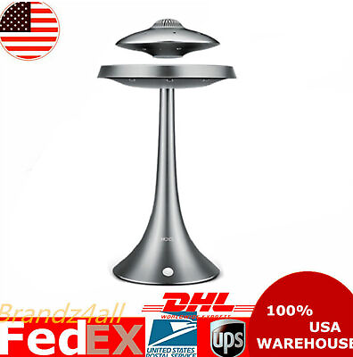 #ad Levitating Floating Speaker Wired Magnetic UFO LED Lamp Bluetooth Speaker $86.45