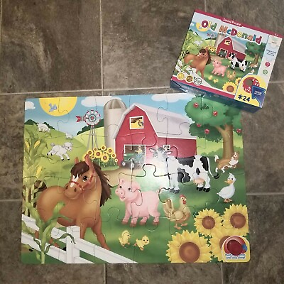 #ad #ad Old McDonald 24 Piece Sound Floor Jigsaw Masterpieces Puzzles Collection Works $15.00