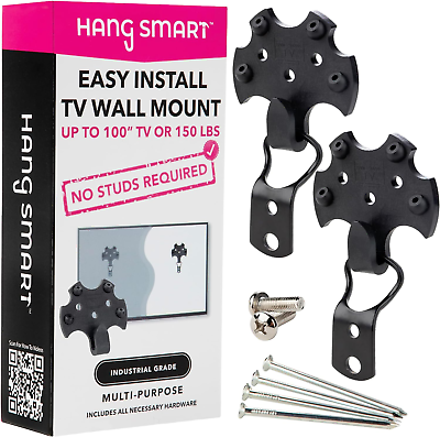 #ad TV Wall Mount NO STUD Easy Install DIY Hangs Any TV in Minutes 19 100 Inch Tvs $105.99