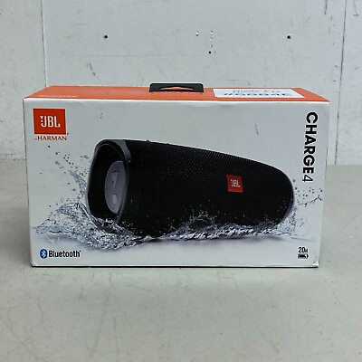 #ad PARTS ONLY JBL Charge 4 IPX7 Waterproof Portable Bluetooth Speaker 20 hour Black $56.66