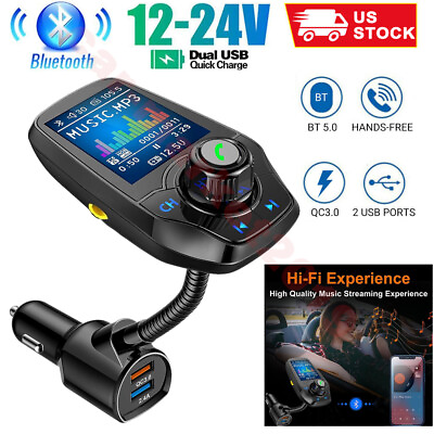 #ad Bluetooth Car FM Transmitter MP3 Player Hands free Radio Adapter Kit USB Charger $18.90