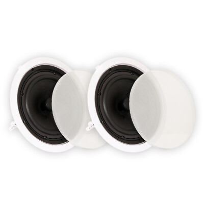 #ad Theater Solutions TS80C Flush Mount Speakers with 8quot; Woofers In Ceiling Pair $83.99