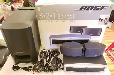 #ad Bose 3 2 1 Series II DVD CD Radio Home Theater System w Original Box *NO Remote $249.99